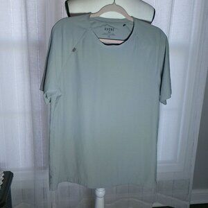 RHONE Men's Short Sleeve Crew Neck Light Gray Tee Shirt L